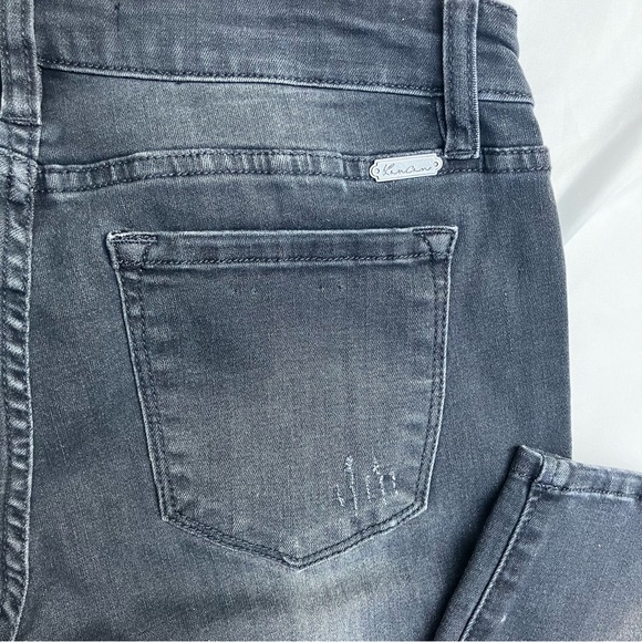 Kancan Moto Charcoal Black Ankle Skinny Jeans Size 11 - Picture 6 of 8